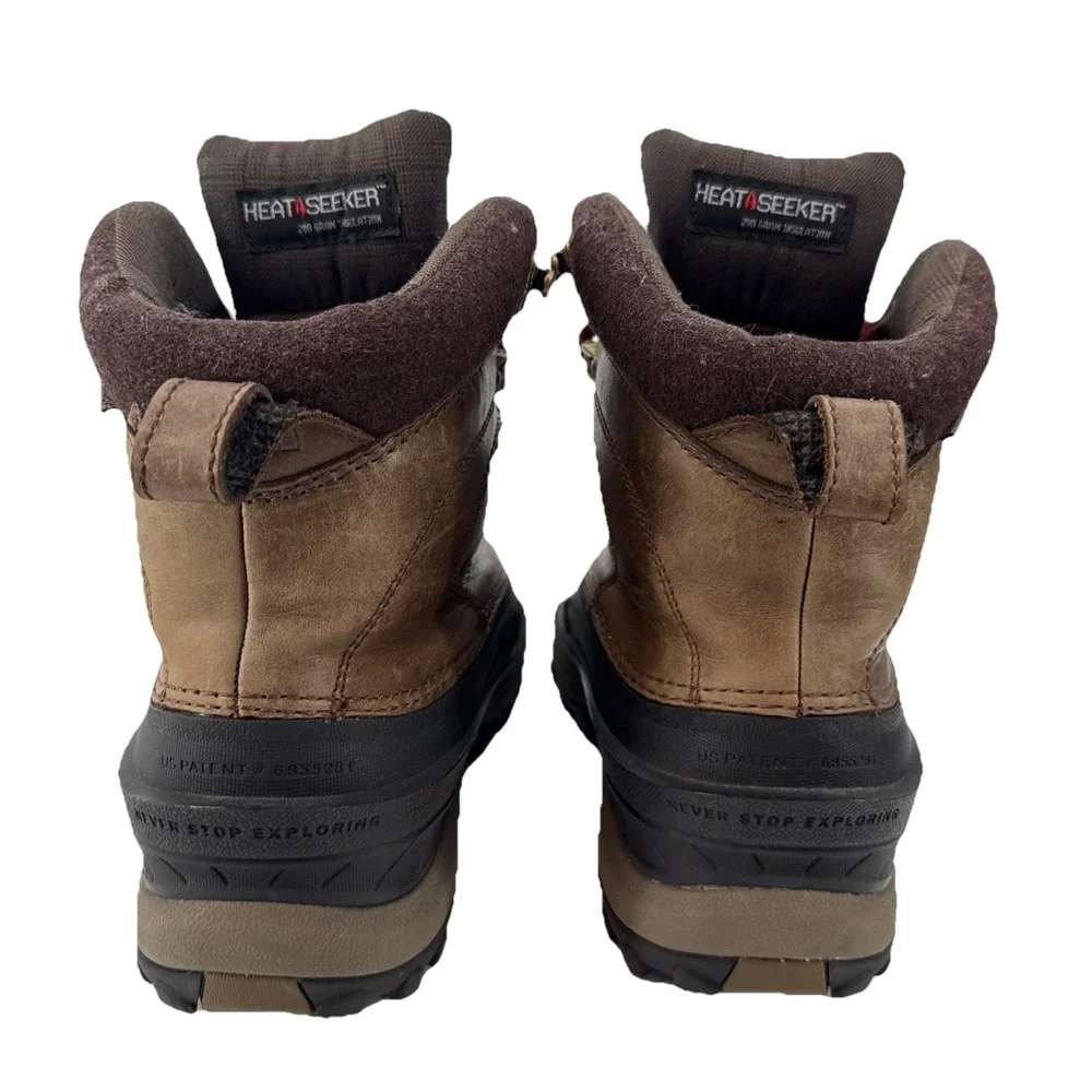 The North Face Chilkat II Luxe Boots Men 8 Brown Waterproof Insulated Winter